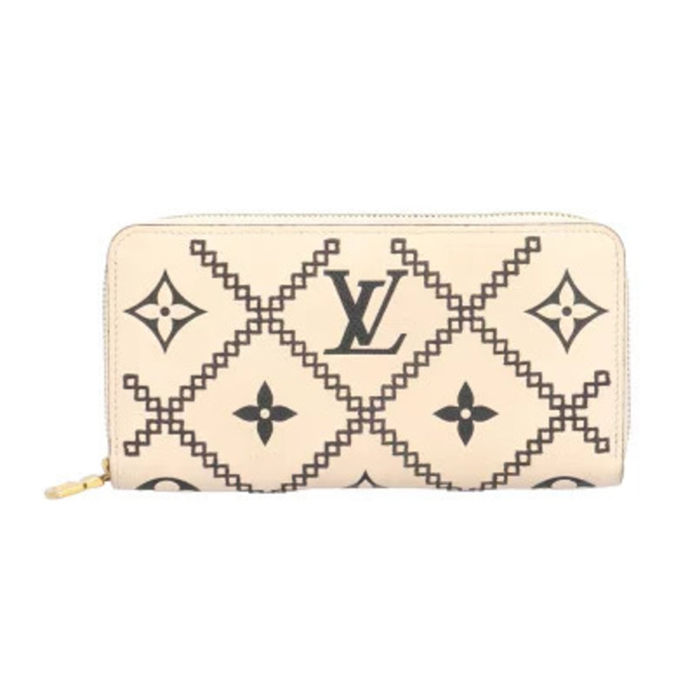 Louis Vuitton Broderie Zippy Wallet Monogram Empreinte Long Leather